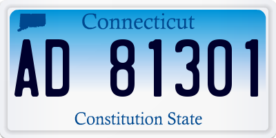 CT license plate AD81301