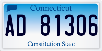 CT license plate AD81306
