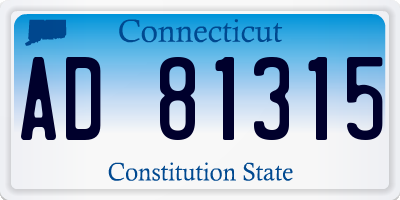 CT license plate AD81315