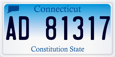 CT license plate AD81317