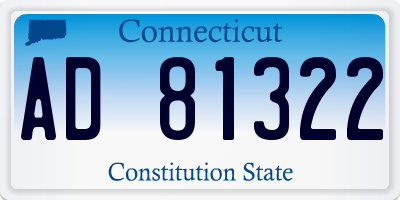 CT license plate AD81322