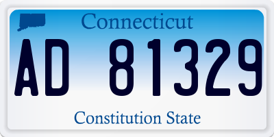 CT license plate AD81329