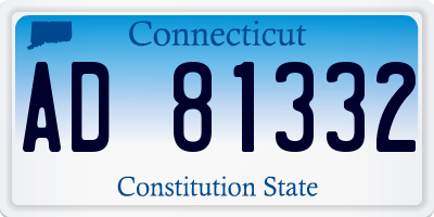 CT license plate AD81332