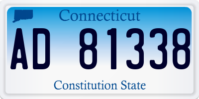 CT license plate AD81338