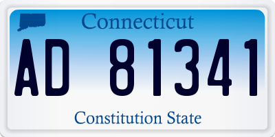 CT license plate AD81341