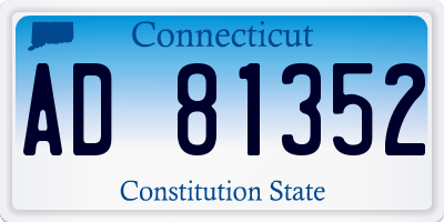CT license plate AD81352