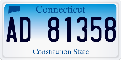 CT license plate AD81358