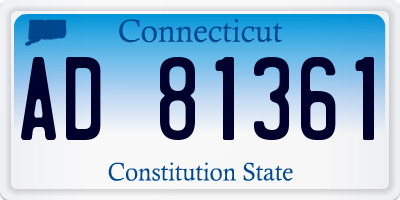 CT license plate AD81361