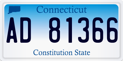 CT license plate AD81366