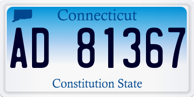 CT license plate AD81367