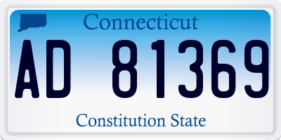 CT license plate AD81369