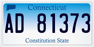 CT license plate AD81373
