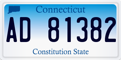 CT license plate AD81382