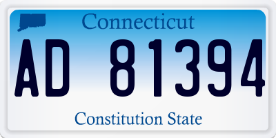 CT license plate AD81394