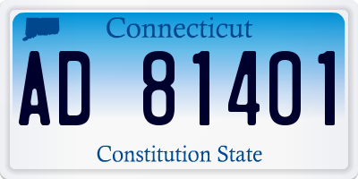 CT license plate AD81401