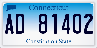 CT license plate AD81402