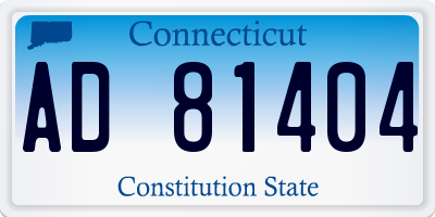 CT license plate AD81404