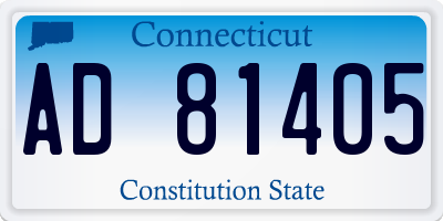 CT license plate AD81405