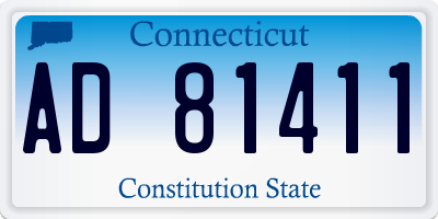 CT license plate AD81411