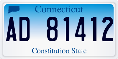 CT license plate AD81412