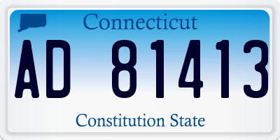 CT license plate AD81413