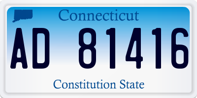 CT license plate AD81416