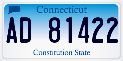 CT license plate AD81422