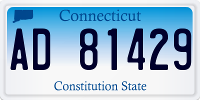 CT license plate AD81429
