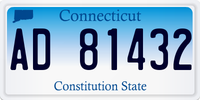 CT license plate AD81432