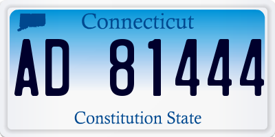 CT license plate AD81444
