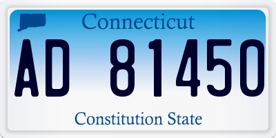 CT license plate AD81450