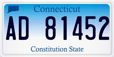 CT license plate AD81452
