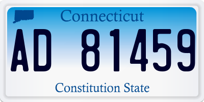 CT license plate AD81459