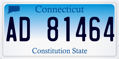 CT license plate AD81464