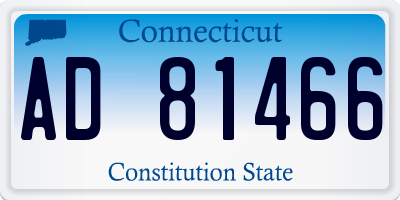 CT license plate AD81466