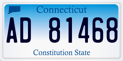CT license plate AD81468