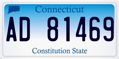 CT license plate AD81469
