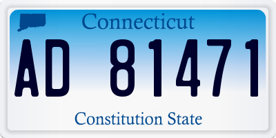 CT license plate AD81471