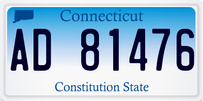 CT license plate AD81476