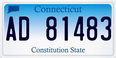 CT license plate AD81483