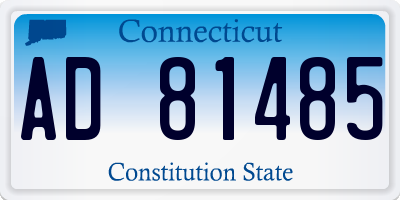 CT license plate AD81485