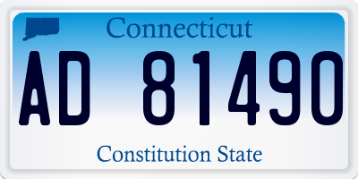 CT license plate AD81490