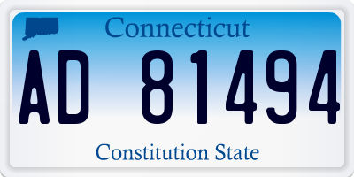 CT license plate AD81494