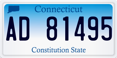 CT license plate AD81495