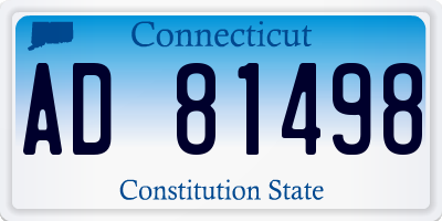 CT license plate AD81498