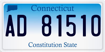 CT license plate AD81510