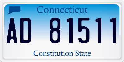 CT license plate AD81511