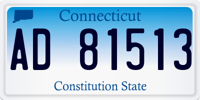 CT license plate AD81513