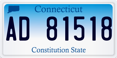 CT license plate AD81518