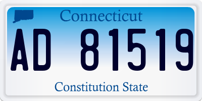 CT license plate AD81519